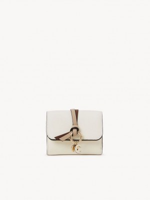 Chloe Alphabet Small Tri-fold Liten Plånbok Vita | CHE-SR14288