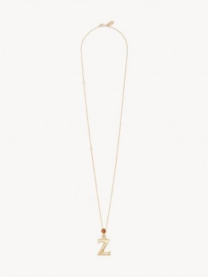 Chloe Alphabet With Pendant Halsband Guld | CHE-SR14330