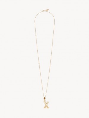 Chloe Alphabet With Pendant Halsband Guld | CHE-SR14332