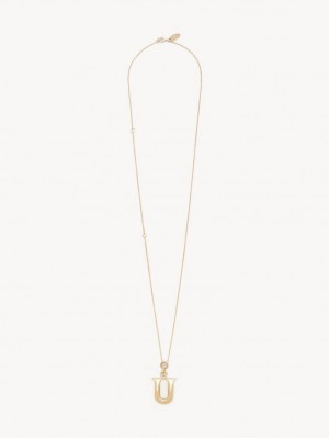 Chloe Alphabet With Pendant Halsband Guld | CHE-SR14335