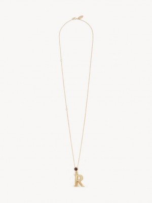 Chloe Alphabet With Pendant Halsband Guld | CHE-SR14338