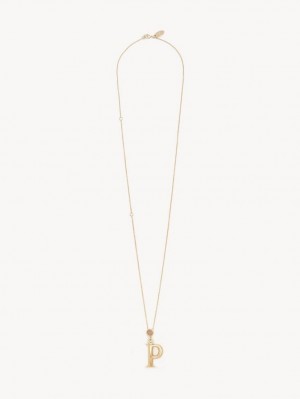 Chloe Alphabet With Pendant Halsband Guld | CHE-SR14340