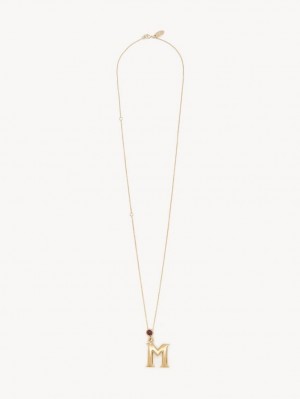 Chloe Alphabet With Pendant Halsband Guld | CHE-SR14343