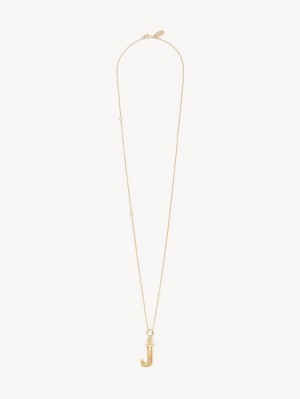 Chloe Alphabet With Pendant Halsband Guld | CHE-SR14346