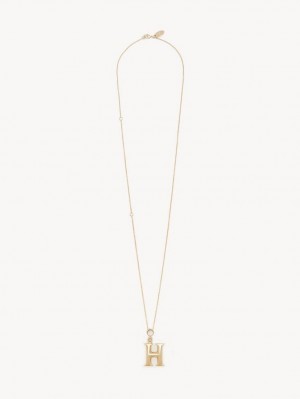 Chloe Alphabet With Pendant Halsband Guld | CHE-SR14348