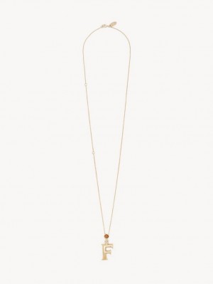 Chloe Alphabet With Pendant Halsband Guld | CHE-SR14350