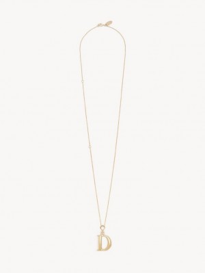 Chloe Alphabet With Pendant Halsband Guld | CHE-SR14352