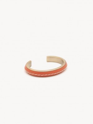 Chloe Edith Cuff Armband Mörkröda Orange | CHE-SR14360