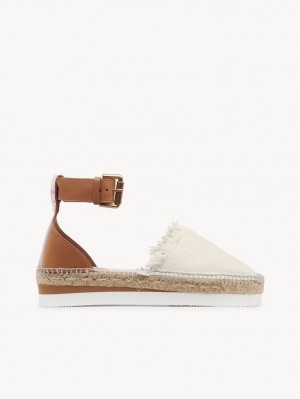 Chloe Glyn Espadrille Sandaler Vita | CHE-SR14820