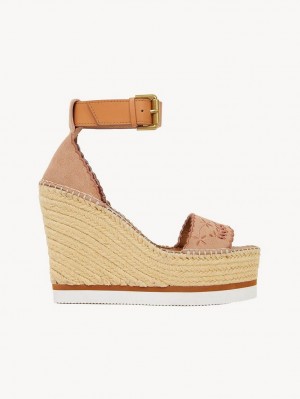 Chloe Glyn Espadrille Wedge Ljus | CHE-SR14800