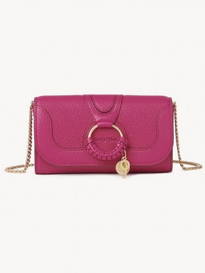 Chloe Hana Chain Stor Plånbok Rosa | CHE-SR14912