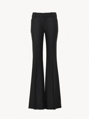 Chloe High-waisted Flare Byxor Svarta | CHE-SR14015