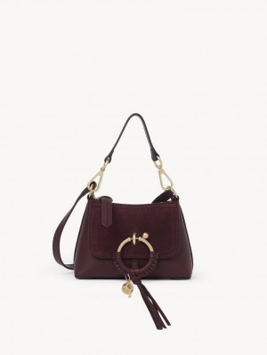 Chloe Joan Mini Axelväska Vinröda | CHE-SR14634