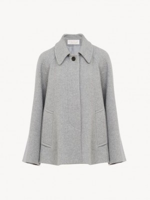 Chloe Korta Cape Rockar Grå | CHE-SR13804