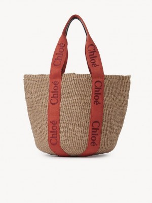 Chloe Large Woody Basket Toteväska Orange Orange | CHE-SR13298