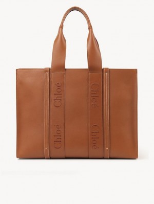 Chloe Large Woody Toteväska Bruna | CHE-SR13348