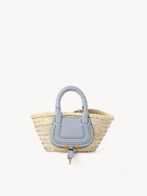 Chloe Marcie Basket Mini Bags Blå | CHE-SR13661