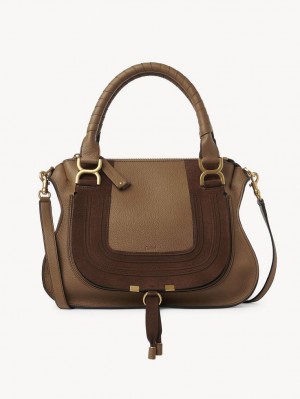 Chloe Marcie Double Carry Crossbody Väska Beige | CHE-SR13600