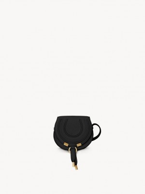 Chloe Marcie Nano Saddle Mini Bags Svarta | CHE-SR13694