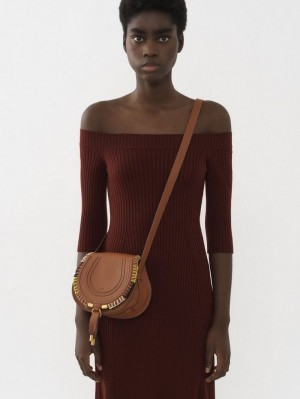 Chloe Marcie Small Crossbody Väska Bruna | CHE-SR13474