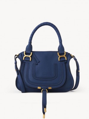 Chloe Marcie Small Double Carry Crossbody Väska Mörkblå | CHE-SR13546