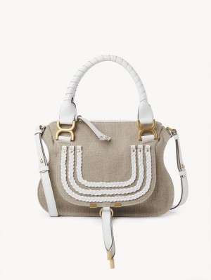 Chloe Marcie Small Double Carry Crossbody Väska Vita | CHE-SR13595