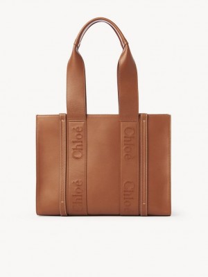 Chloe Medium Woody Toteväska Bruna | CHE-SR13346