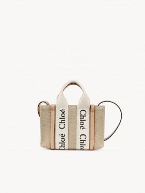 Chloe Mini Woody Crossbody Väska Vita Beige | CHE-SR13507