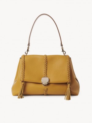 Chloe Penelope Medium Soft Axelväska Guld | CHE-SR13444