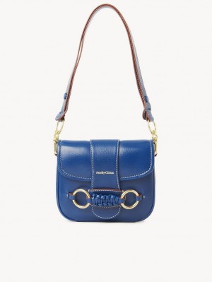 Chloe Saddie Satchel Axelväska Blå | CHE-SR14587