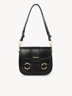 Chloe Saddie Satchel Axelväska Svarta | CHE-SR14631