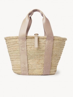 Chloe Sense Medium Basket Toteväska Beige | CHE-SR13382