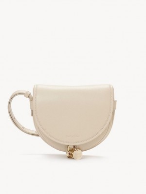 Chloe Small Mara Saddle Axelväska Beige | CHE-SR14628