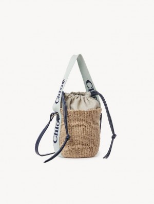 Chloe Small Woody Basket Crossbody Väska Gröna Blå | CHE-SR13617