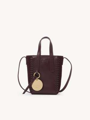 Chloe Tilda Tote Mini Bags Vinröda | CHE-SR14750