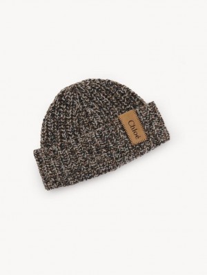 Chloe Tjock Stickad Beanie Hatt Vita | CHE-SR14485