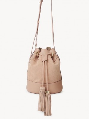 Chloe Vicki Bucket Mini Bags Kaffe Rosa | CHE-SR14747