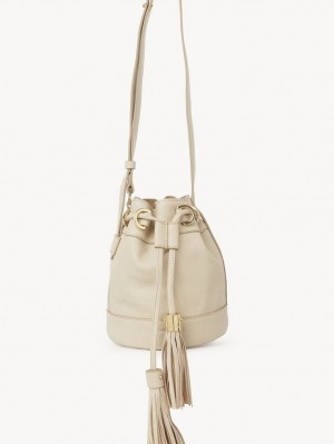 Chloe Vicki Small Bucket Axelväska Beige | CHE-SR14643