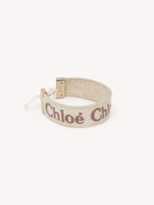 Chloe Woody Armband Beige Bruna | CHE-SR14446