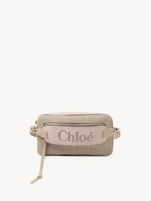 Chloe Woody Belt Crossbody Väska Beige | CHE-SR13606