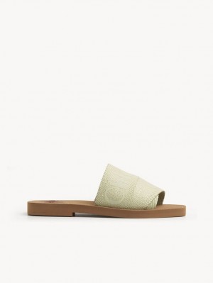 Chloe Woody Platta Mule Gröna | CHE-SR14181