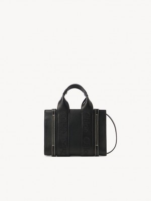 Chloe Woody Tote 1 Mini Bags Svarta | CHE-SR13727