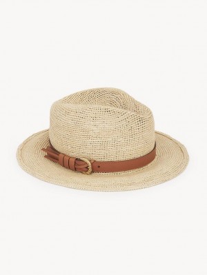 Chloe X Borsalino Straw Hatt Beige | CHE-SR14491