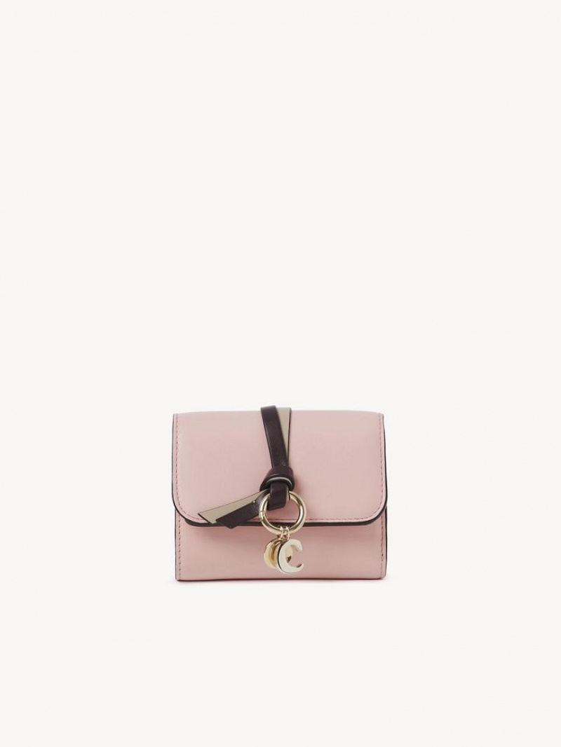 Chloe Alphabet Small Tri-fold Liten Plånbok Rosa | CHE-SR14287