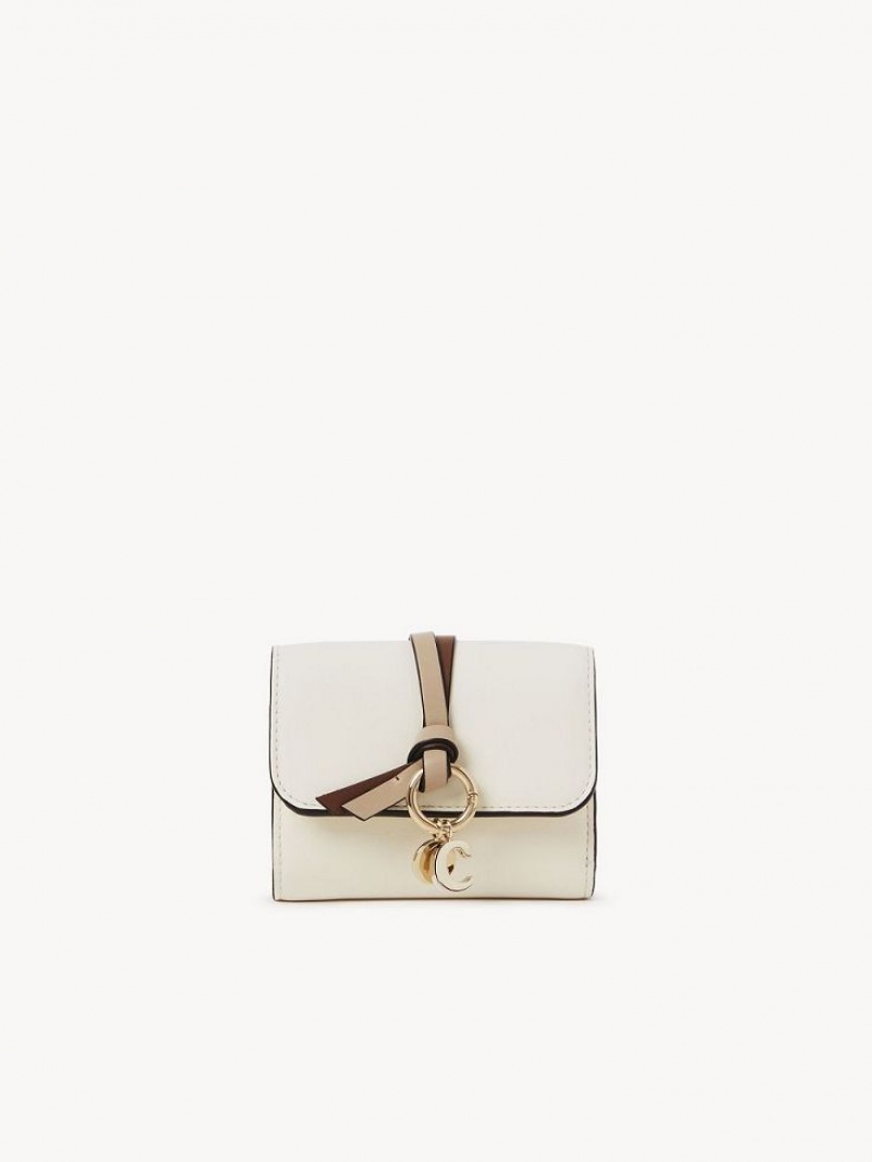 Chloe Alphabet Small Tri-fold Liten Plånbok Vita | CHE-SR14288