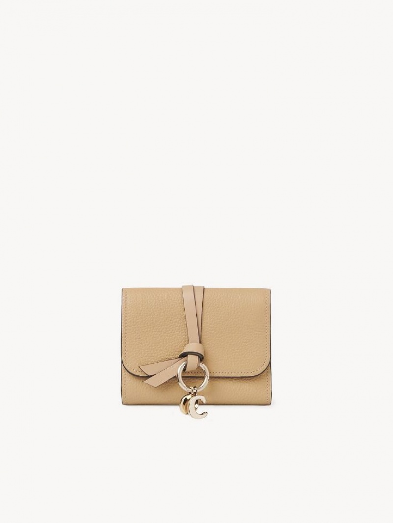 Chloe Alphabet Small Tri-fold Liten Plånbok Bruna | CHE-SR14292