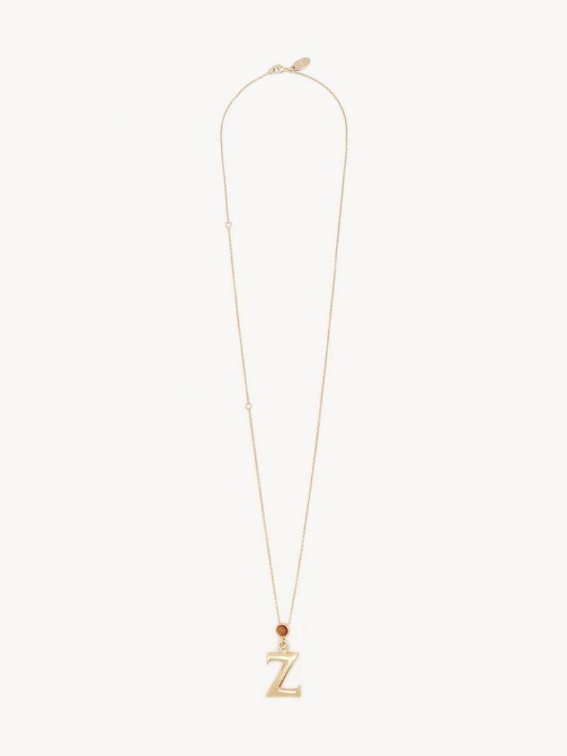 Chloe Alphabet With Pendant Halsband Guld | CHE-SR14330