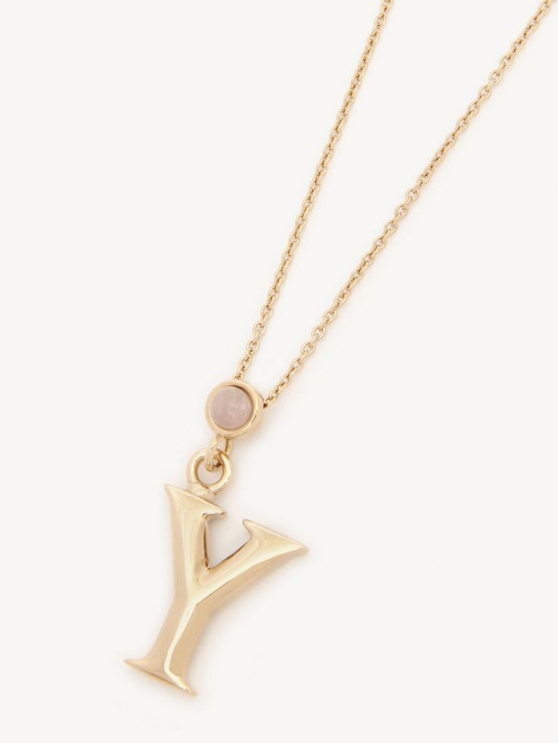 Chloe Alphabet With Pendant Halsband Guld | CHE-SR14331