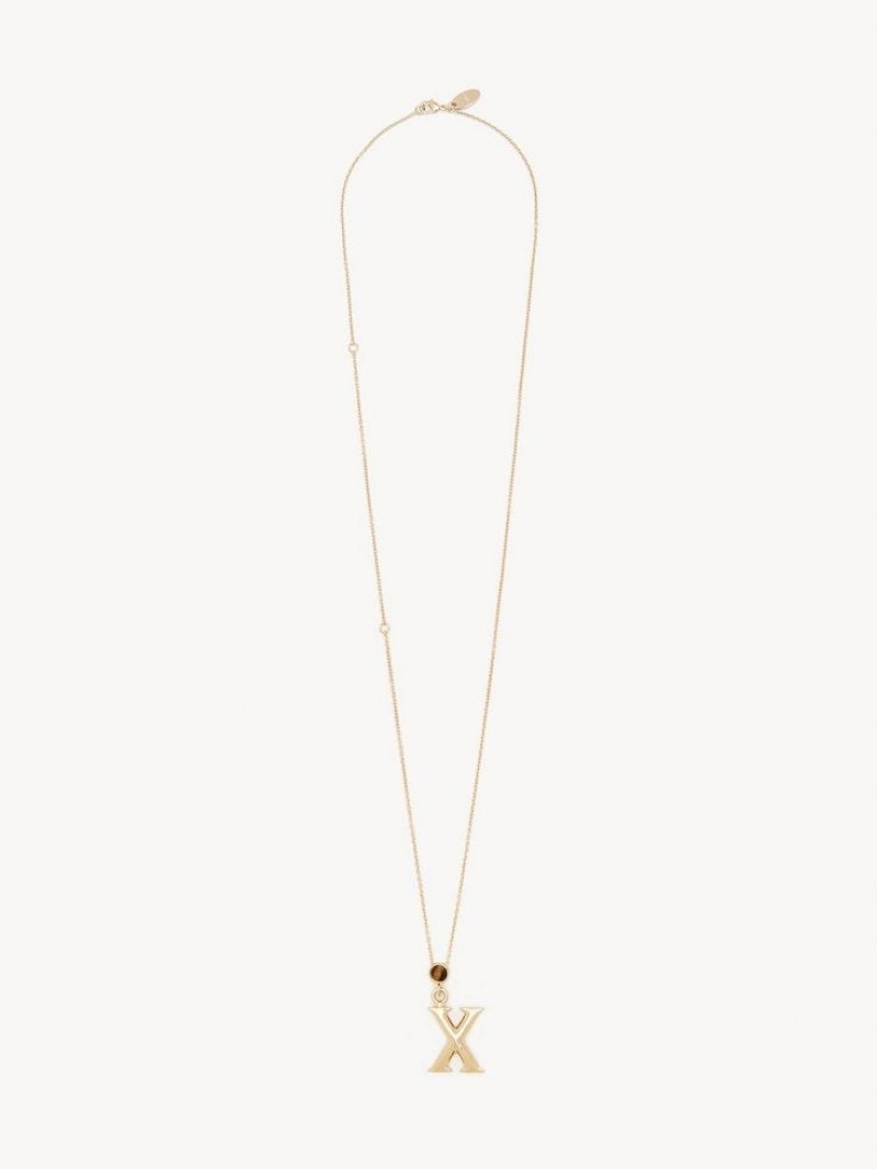 Chloe Alphabet With Pendant Halsband Guld | CHE-SR14332