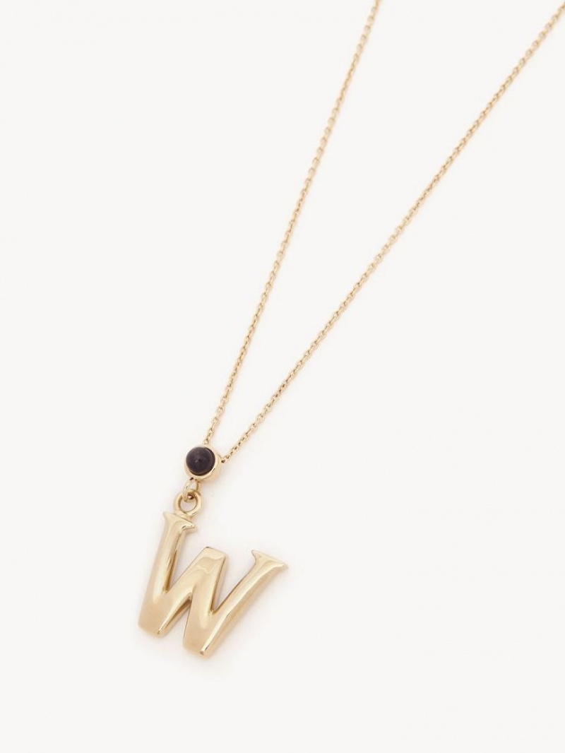 Chloe Alphabet With Pendant Halsband Guld | CHE-SR14333